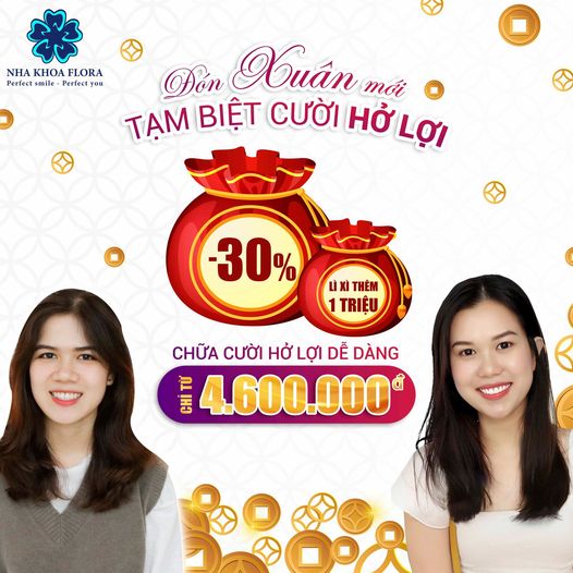 Khuyến mãi chữa cười lộ nướu tại nha khoa Flora