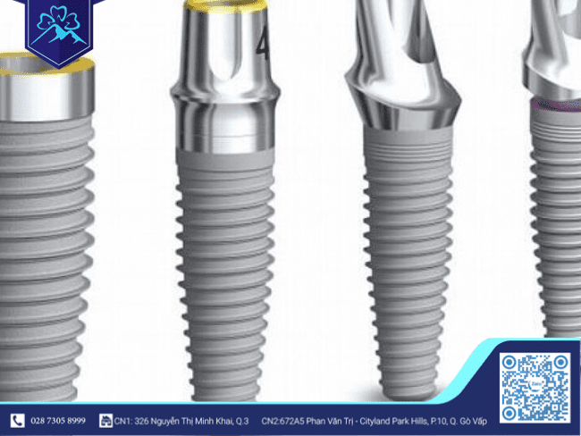 Trụ Implant được cấy trực tiếp vào xương hàm giúp phục hồi chân răng