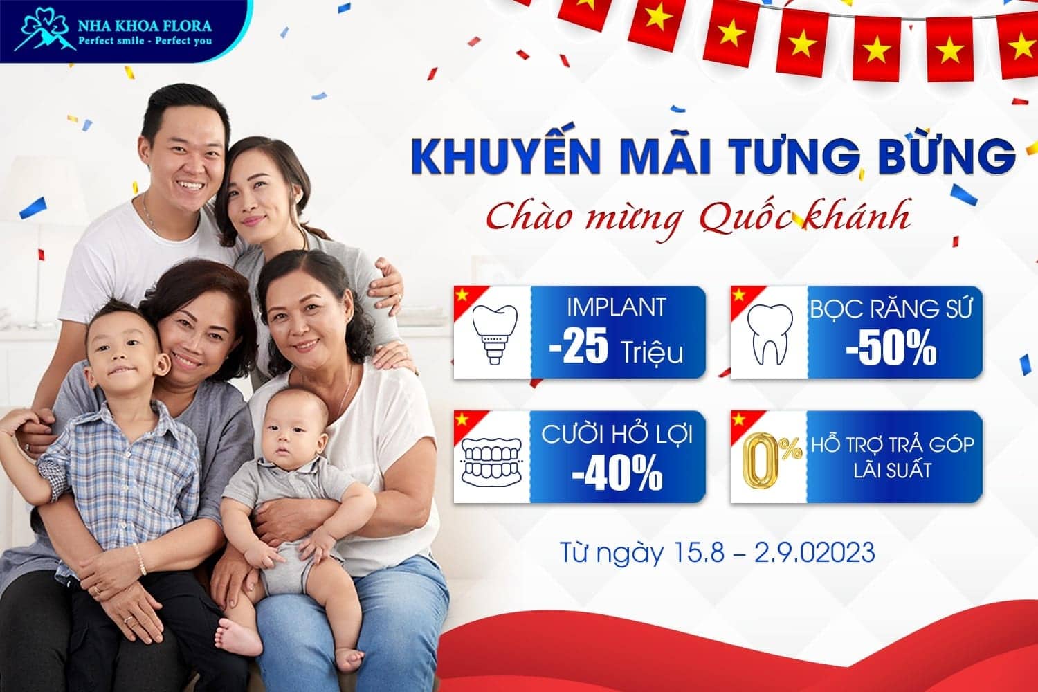 Siêu Ưu Đãi 2.9 - Nha Khoa Flora Khuyến Mãi Khủng Lên Đến 25 Triệu - ảnh 1 Siêu Ưu Đãi 2.9 - Nha Khoa Flora Khuyến Mãi Khủng Lên Đến 25 Triệu