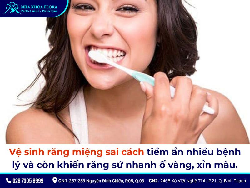 răng sứ có bị ố vàng không