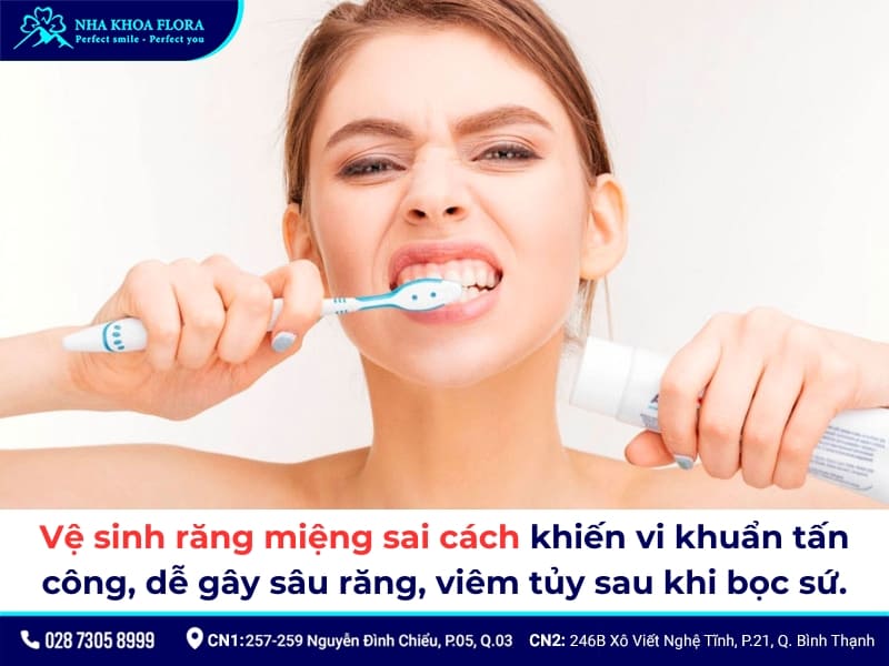 răng bọc sứ bị viêm tủy