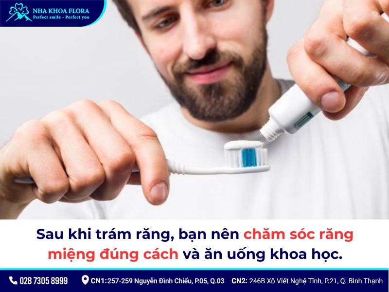 Để miếng trám duy trì bền lâu thì bạn cần ăn uống khoa học và vệ sinh răng sạch sẽ