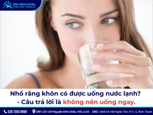 nhổ răng khôn có được uống nước lạnh - ảnh 1