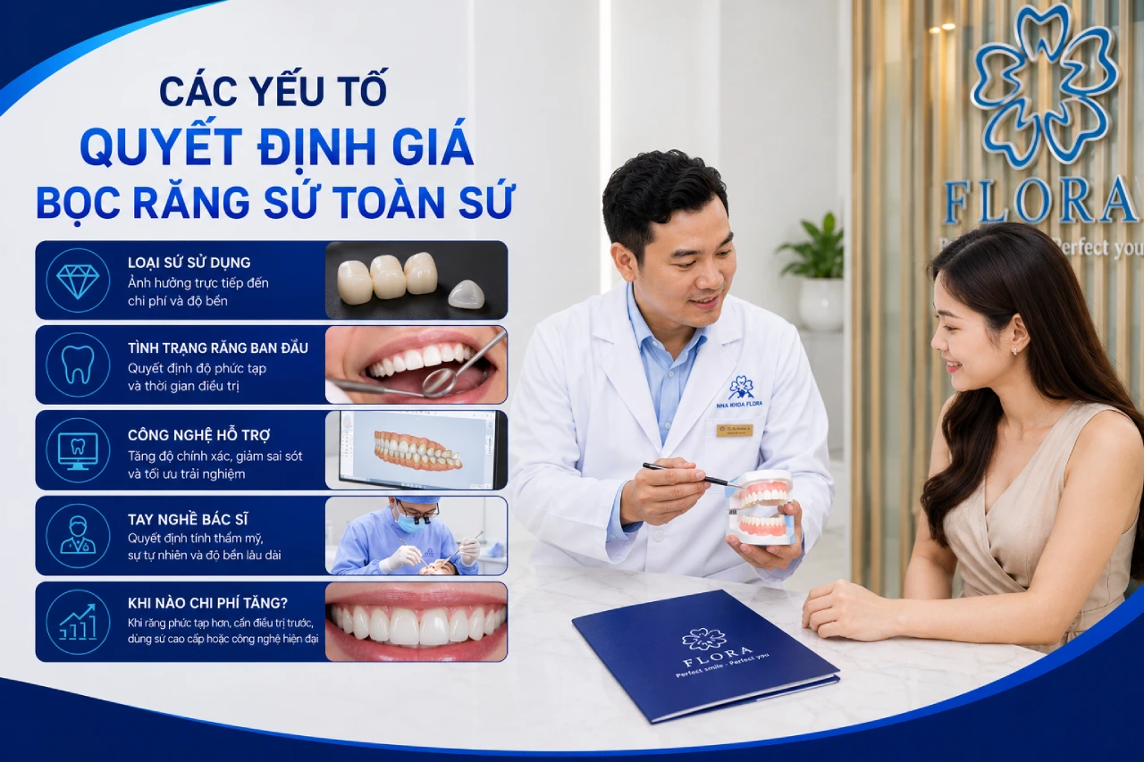 Các yếu tố quyết định giá bọc răng sứ toàn sứ