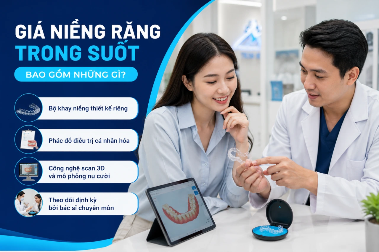 Giá niềng răng trong suốt bao gồm những gì