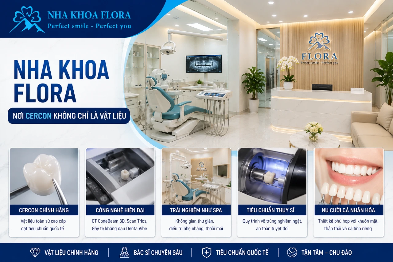 Giới thiệu về Nha Khoa Flora - Nơi Cercon không chỉ là vật liệu