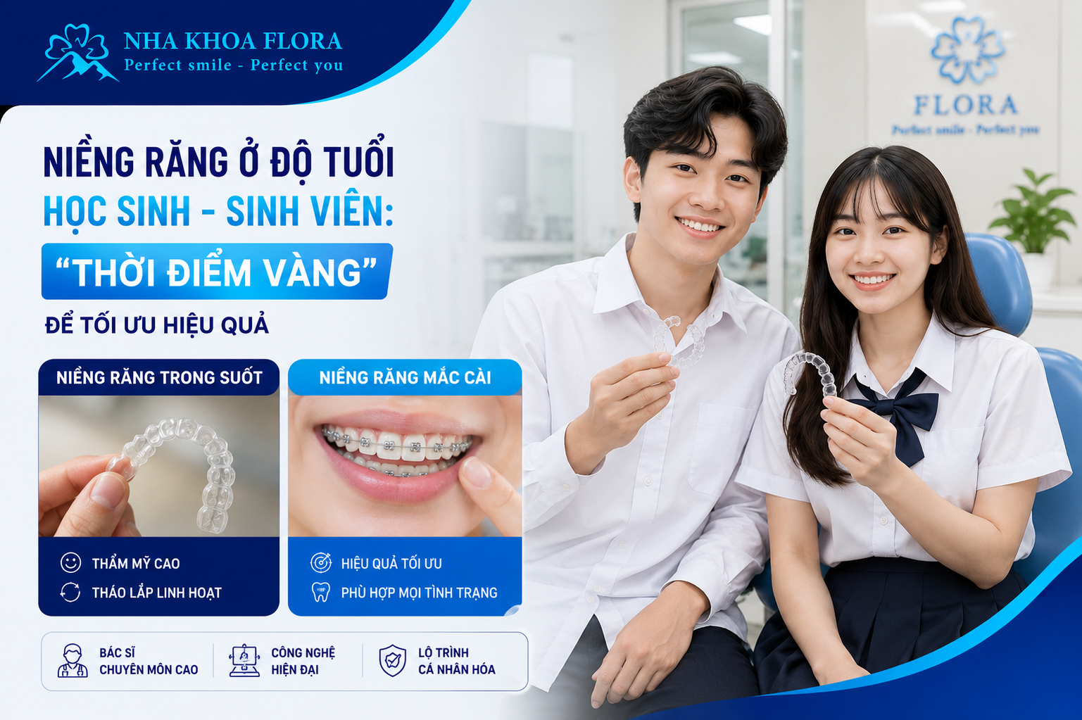 Niềng răng ở độ tuổi học sinh - sinh viên “Thời điểm vàng” để tối ưu hiệu quả