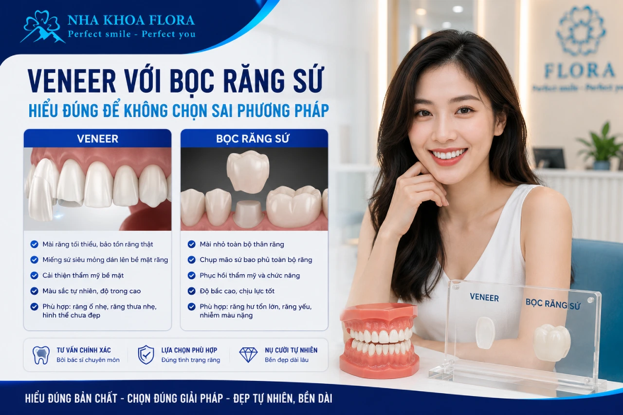 Veneer với bọc răng sứ - Hiểu đúng để không chọn sai phương pháp